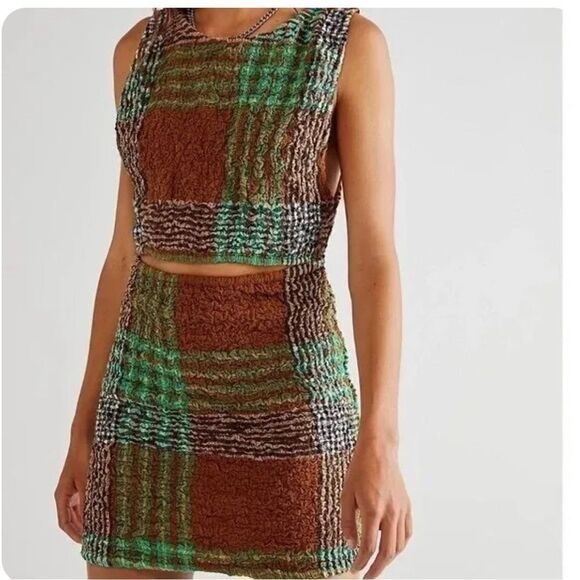 Free People Dresses & Skirts - New Free People Scarlett Smocked Mini Dress Stretch Fitted
Slim size M NWOT